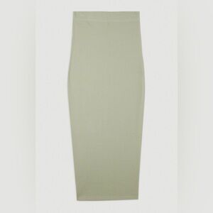 Karen Millen Sage Green Ribbed Skirt